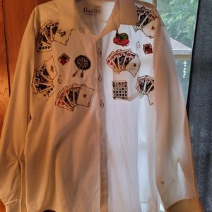 CHAPLIN 2XL VINTAGE VEGAS DRESS SHIRT WITH FLAWS